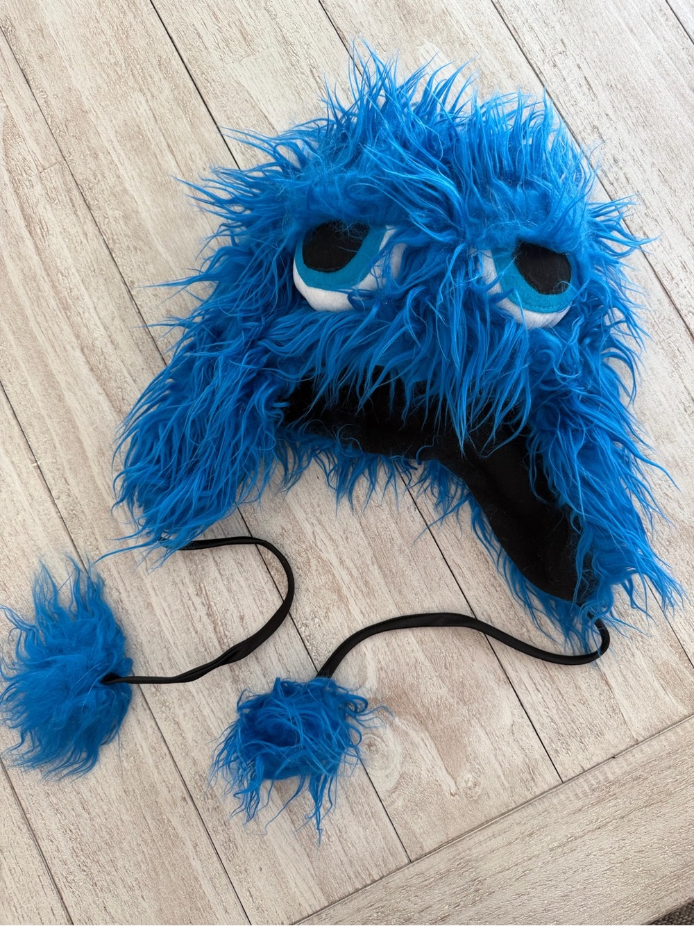 Blue Furry Monster Costume Hat - Adult/kids